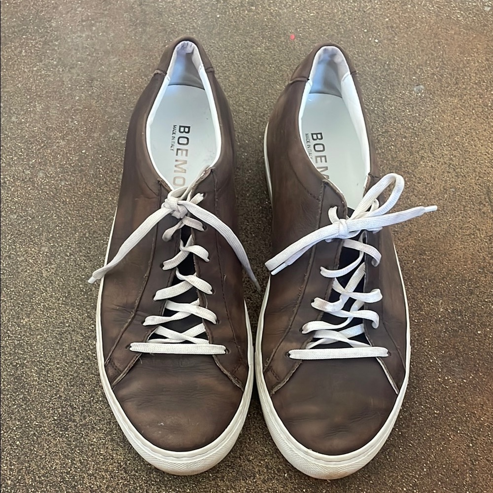 Boemos Men's Brown Leather Sneakers